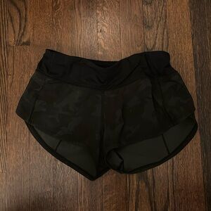 lululemon camo speed up shorts